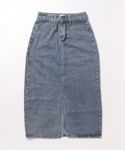 urge:(アージコロン )の「【URGE:】ハイウエスト フロントスリット デニムスカート(デニムスカート・レディース・ブルー・SMALL/MEDIUM/LARGE/X-LARGE)」の6枚目の写真