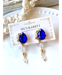 【MUURABBTI】雫ビジューとスワロフスキーのイヤリング(MA)