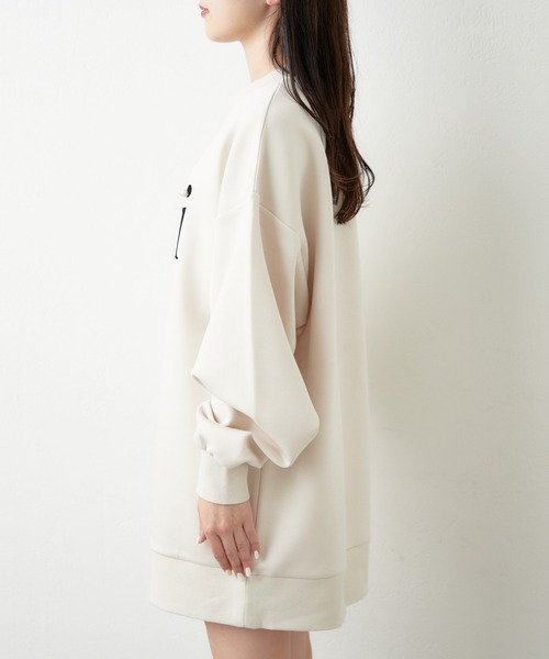 Chico(チコ)の「ダンボールフロッキープリントスウェット(スウェット・レディース・グレー/ブラック/アイボリー・FREE)」の10枚目の写真