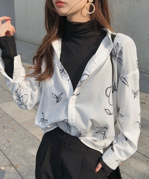 N.s(エヌドットエス)の「シースルーハイネックシアーインナーカットソー(Tシャツ/カットソー・レディース・アイボリー/ブラック・FREE)」の9枚目の写真