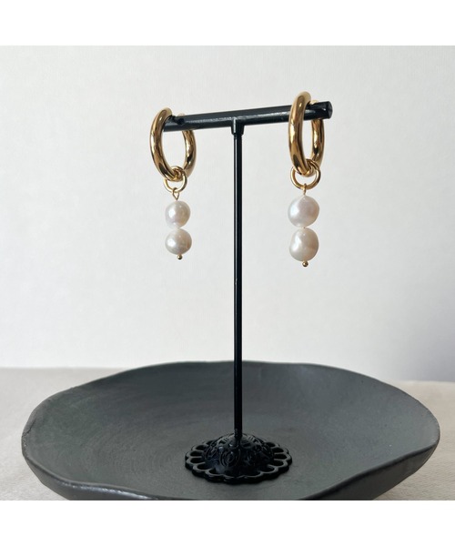 tone(トーン)の「【kocea】ステンレスピアス/淡水パール 金属アレルギー対応アクセサリー(MA)(ピアス(両耳用)・レディース・B/A/C/D・FREE)」の7枚目の写真