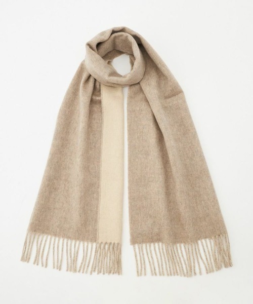 Johnstons of Elgin（ジョンストンズオブエルガン）の「【Johnstons of Elgin / ジョンストンズ オブ エルガン】リバーシブルスカーフ(カシミヤ)（ストール/ショール・レディース・ワインレッド/グレー系その他3/ダークグリーン/ベージュ/ダークネイビー/ブラウン・00）」の4枚目の写真