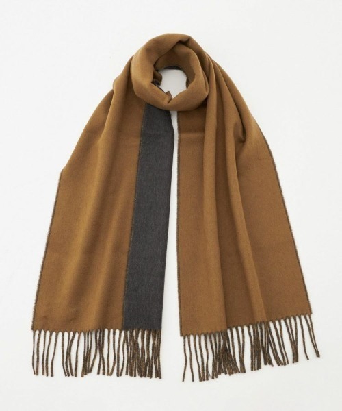 Johnstons of Elgin（ジョンストンズオブエルガン）の「【Johnstons of Elgin / ジョンストンズ オブ エルガン】リバーシブルスカーフ(カシミヤ)（ストール/ショール・レディース・ワインレッド/グレー系その他3/ダークグリーン/ベージュ/ダークネイビー/ブラウン・00）」の3枚目の写真