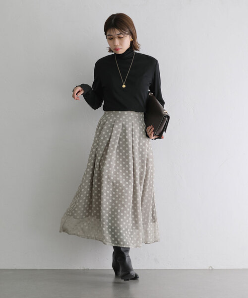 ラトータリテ シアードットタックスカート 36 La TOTALITE（ラトータリテ）の「シアードットタックスカート