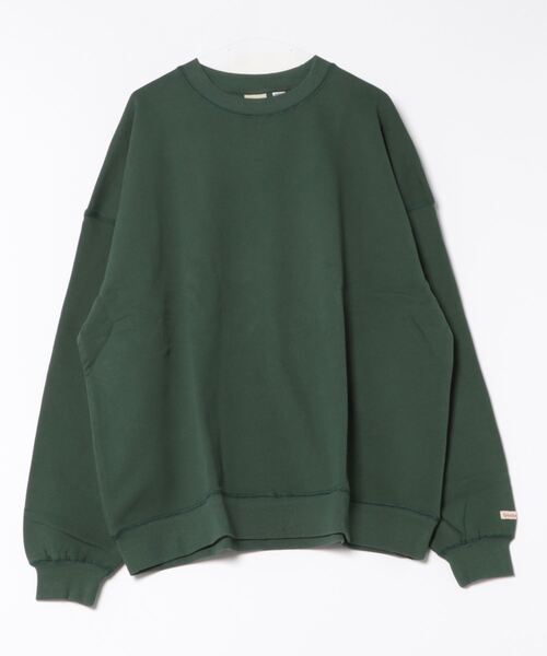 go slow caravan（ゴースローキャラバン）の「Good Wear/グッドウェア　BIG クルーネックトレーナー（スウェット・メンズ・カーキ/サンドベージュ/ブラック/グレー/コーラルピンク/ダークグリーン・X-LARGE/LARGE/MEDIUM）」の5枚目の写真