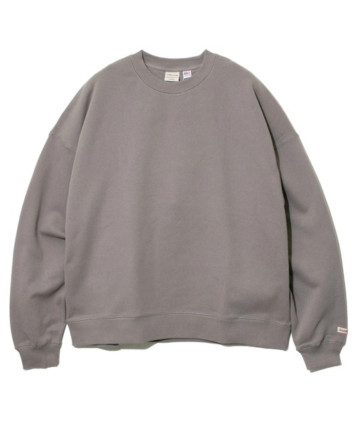 go slow caravan（ゴースローキャラバン）の「Good Wear/グッドウェア　BIG クルーネックトレーナー（スウェット・メンズ・カーキ/サンドベージュ/ブラック/グレー/コーラルピンク/ダークグリーン・X-LARGE/LARGE/MEDIUM）」の4枚目の写真