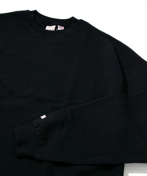 go slow caravan（ゴースローキャラバン）の「Good Wear/グッドウェア　BIG クルーネックトレーナー（スウェット・メンズ・カーキ/サンドベージュ/ブラック/グレー/コーラルピンク/ダークグリーン・X-LARGE/LARGE/MEDIUM）」の9枚目の写真