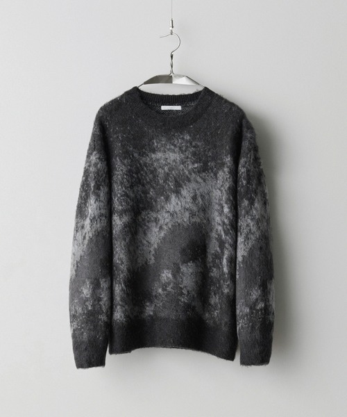 WYM MOHAIR BLEND JACQUARD SHAGGY KNIT MOHAIR BLEND JACQUARD SHAGGY KNIT（ニット⁄セーター）｜WYM LIDNM