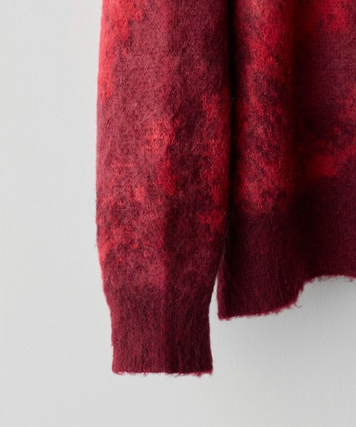 WYM MOHAIR BLEND JACQUARD SHAGGY KNIT MOHAIR BLEND JACQUARD SHAGGY KNIT（ニット⁄セーター）｜WYM LIDNM