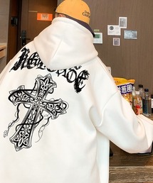 ストリートクロスバックロゴパーカー