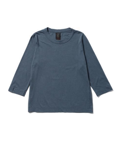 homspun（ホームスパン）の「homspun / 7分丈Tシャツ（Tシャツ/カットソー・レディース・チャコールグレー/ブルー系その他・MEDIUM）」の3枚目の写真