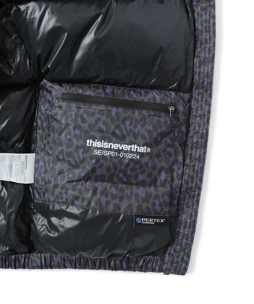 thisisneverthat ダウンジャケット ヒョウ柄 レオパード 未使用級✨thisisneverthat ダウンジャケット レオパード柄 XL