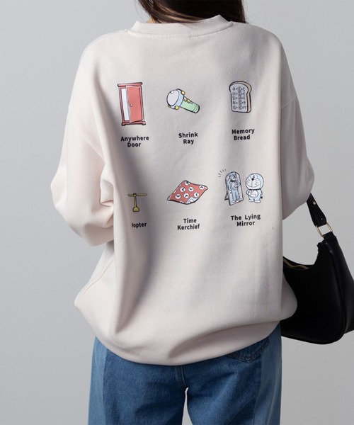 Mac-House（マックハウス）の「I'ｍ Doraemon ワンポイント刺繍 バックプリント トレーナー（スウェット・レディース・ブルー系その他/杢グレー/ライトベージュ・フリー）」の15枚目の写真