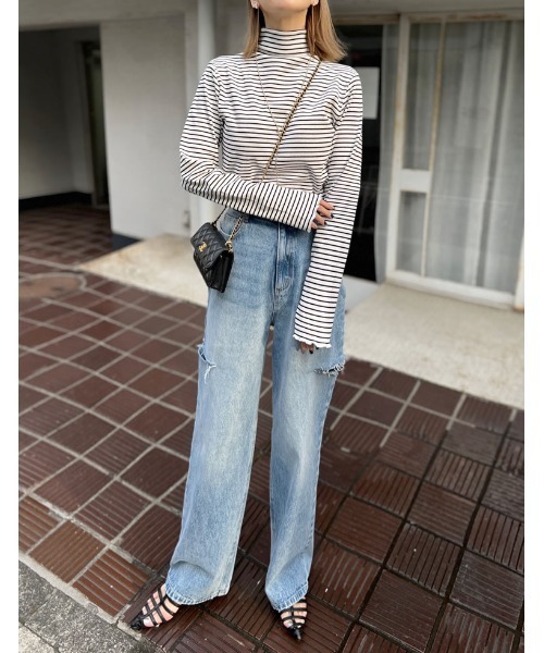 Re:EDIT（リエディ）の「デニムパンツ（デニムパンツ・レディース・ライトブルー・SHORT）」の5枚目の写真