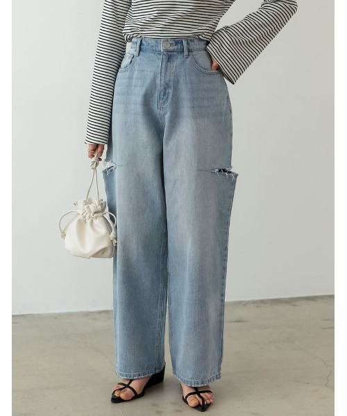 Re:EDIT（リエディ）の「デニムパンツ（デニムパンツ・レディース・ライトブルー・SHORT）」の10枚目の写真