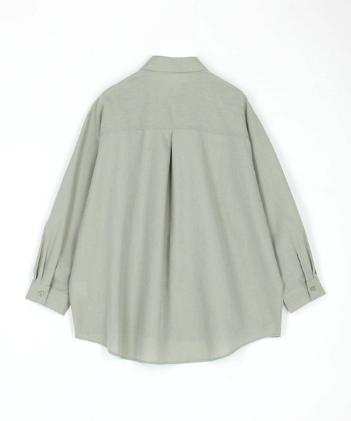 Grand PARK（グランドパーク）の「爽やか吸水速乾　リネン　長袖シャツ（シャツ/ブラウス・レディース・ナチュラル/ミント/ネイビー/イエロー/ホワイト・FREE）」の7枚目の写真