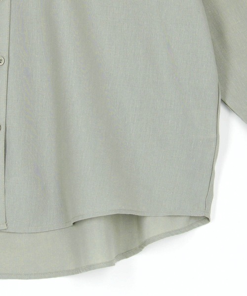 Grand PARK（グランドパーク）の「爽やか吸水速乾　リネン　長袖シャツ（シャツ/ブラウス・レディース・ナチュラル/ミント/ネイビー/イエロー/ホワイト・FREE）」の11枚目の写真