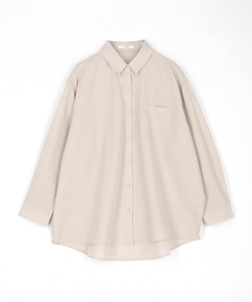 Grand PARK（グランドパーク）の「爽やか吸水速乾　リネン　長袖シャツ（シャツ/ブラウス・レディース・ナチュラル/ミント/ネイビー/イエロー/ホワイト・FREE）」の18枚目の写真