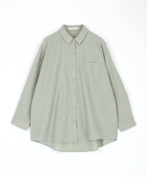 Grand PARK（グランドパーク）の「爽やか吸水速乾　リネン　長袖シャツ（シャツ/ブラウス・レディース・ナチュラル/ミント/ネイビー/イエロー/ホワイト・FREE）」の19枚目の写真