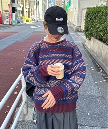 feepur | 【ハンドウォッシャブル】幾何柄ジャガードニット(ニット/セーター)