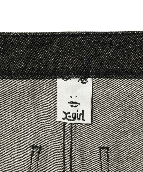 X-girl（エックスガール）の「OVERDYED DENIM SKIRT（スカート・レディース・ピンク/インディゴブルー/ブラック・M/S/XS/X-SMALL）」の8枚目の写真