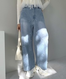 OLIVE des OLIVE | 2WAYライズキラキラハートデニムパンツ　1041030020(デニムパンツ)