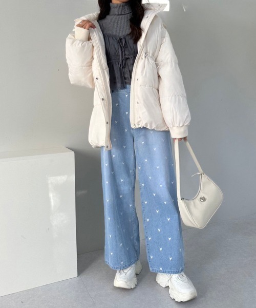 OLIVE des OLIVE（オリーブデオリーブ）の「2WAYライズキラキラハートデニムパンツ　1041030020（デニムパンツ・レディース・ブルー/ブルー系その他・SMALL/MEDIUM）」の16枚目の写真