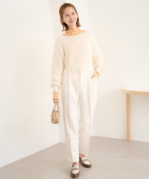 ROPE' PICNIC(ロペピクニック)の「シャギーニットショート丈プルオーバー(ニット/セーター・レディース・キナリ/ブルー系その他4/ピンク系その他2/ピンク・38)」の5枚目の写真