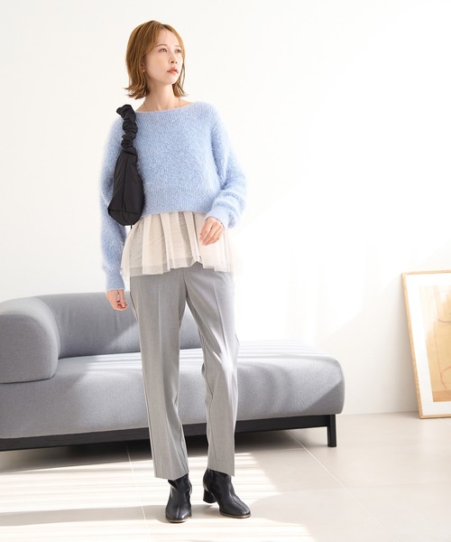 ROPE' PICNIC(ロペピクニック)の「シャギーニットショート丈プルオーバー(ニット/セーター・レディース・キナリ/ブルー系その他4/ピンク系その他2/ピンク・38)」の7枚目の写真