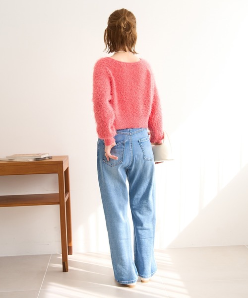 ROPE' PICNIC(ロペピクニック)の「シャギーニットショート丈プルオーバー(ニット/セーター・レディース・キナリ/ブルー系その他4/ピンク系その他2/ピンク・38)」の17枚目の写真