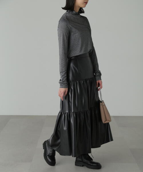 FREE'S MART(フリーズマート)の「ラメシアーハイネックカットソー(Tシャツ/カットソー・レディース・ブラック/ブルー/ホワイト・FREE)」の9枚目の写真