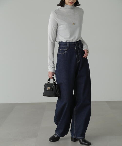 FREE'S MART(フリーズマート)の「ラメシアーハイネックカットソー(Tシャツ/カットソー・レディース・ブラック/ブルー/ホワイト・FREE)」の14枚目の写真