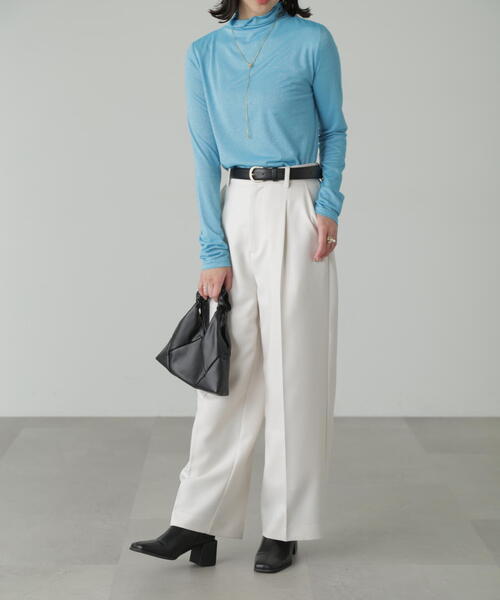 FREE'S MART(フリーズマート)の「ラメシアーハイネックカットソー(Tシャツ/カットソー・レディース・ブラック/ブルー/ホワイト・FREE)」の20枚目の写真