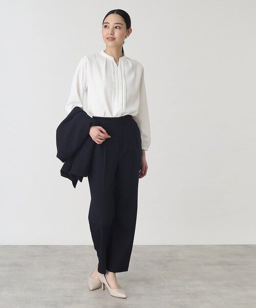 THE SHOP TK （ザ ショップ ティーケー ）の「◆【セレモニー/入卒/通勤/洗える】金属バー付タックブラウス（シャツ/ブラウス・レディース・オフホワイト・11/13/14/12）」の12枚目の写真