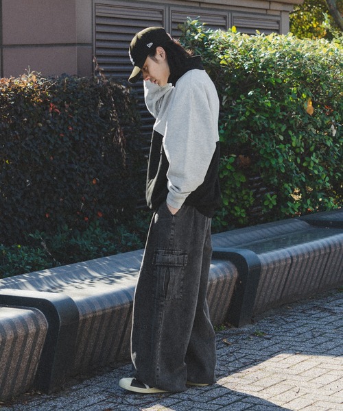 kutir（クティール）の「配色切替ハーフジップスウェット（スウェット・メンズ・ネイビー/ブラック・MEDIUM/LARGE）」の15枚目の写真