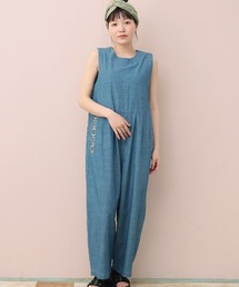 チチカカ | Rico 刺繍デニムサロペットパンツ(サロペット/オーバーオール)