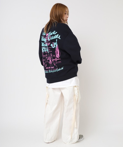 RNA（アールエヌエー）の「M2206 MASH UP裏毛スタジャン（ブルゾン・レディース・ブラック/グリーン/ネイビー・MEDIUM）」の20枚目の写真