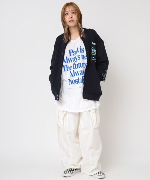 RNA（アールエヌエー）の「M2206 MASH UP裏毛スタジャン（ブルゾン・レディース・ブラック/グリーン/ネイビー・MEDIUM）」の18枚目の写真