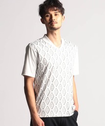 総柄ストレッチライトポンチ半袖Tシャツ