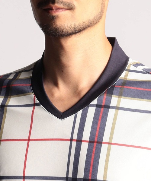 NICOLE CLUB FOR MEN（ニコルクラブフォーメン）の「総柄ストレッチライトポンチ半袖Tシャツ（Tシャツ/カットソー・メンズ・ホワイト系/その他1/その他2・MEDIUM/LARGE/X-LARGE）」の9枚目の写真