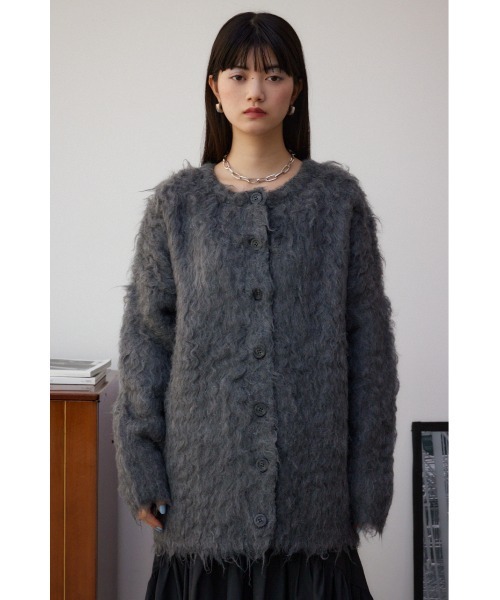 AZUL by moussy（アズールバイマウジー）の「シャギーボタンロング