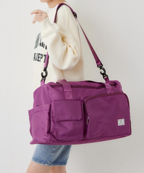 LA VORAGINE(ラ ヴォラジネ)の「撥水加工 大容量トラベルボストンバッグ ヨガ トレーニング スポーツ フィットネス ピラティス ランニング(ボストンバッグ・レディース・ブラック/ラベンダー/ライトピンク/ミント/サックスブルー/ピンク/ブルー/グリーン/グレー/ネイビー/ベージュ/パープル・FREE)」の9枚目の写真