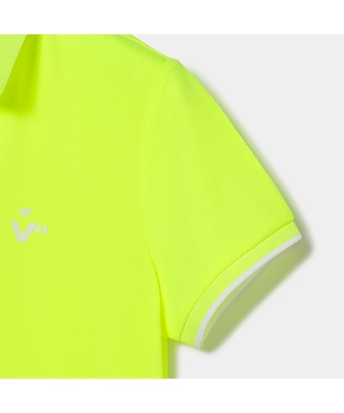 VIVA HEART(ビバハート)の「【VIVA HEART/GOLF】襟裏ロゴベーシック半袖ポロ(ポロシャツ・レディース・ネイビー/イエロー/ブラック/オフホワイト・40/38/42)」の19枚目の写真