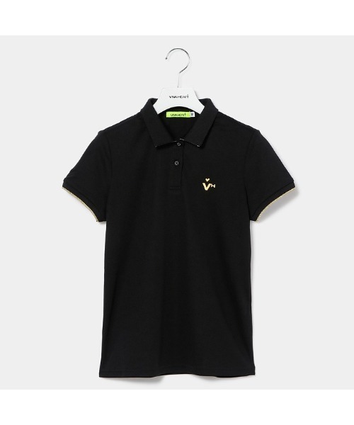 VIVA HEART(ビバハート)の「【VIVA HEART/GOLF】襟裏ロゴベーシック半袖ポロ(ポロシャツ・レディース・ネイビー/イエロー/ブラック/オフホワイト・40/38/42)」の9枚目の写真