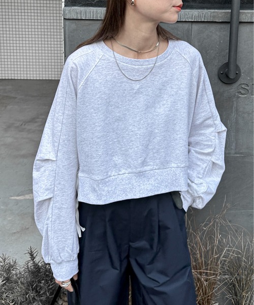 feepur(フェピュール)の「サイドジップショートミニ裏毛スウェット(スウェット・レディース・ブラック/オフホワイト/オートミール・MEDIUM)」の8枚目の写真