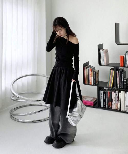 FLW MADE][バレエコアルック！]ワンオフショルダーチョーカー