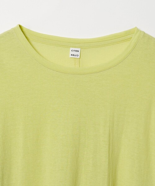 CITEN（シテン）の「＜CITEN＞シアー ユルTシャツ（Tシャツ/カットソー・レディース・ホワイト/ライトブルー/ブラック/ベージュ/ピンク・FREE）」の10枚目の写真
