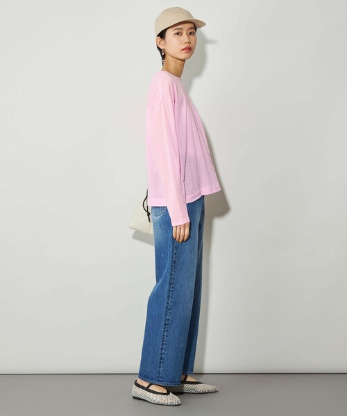 CITEN(シテン)の「<CITEN>シアー ユルTシャツ(Tシャツ/カットソー・レディース・ホワイト/ライトブルー/ブラック/ベージュ/ピンク/イエロー・FREE)」の16枚目の写真