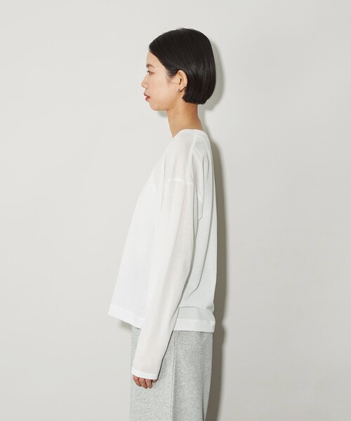 CITEN(シテン)の「<CITEN>シアー ユルTシャツ(Tシャツ/カットソー・レディース・ホワイト/ライトブルー/ブラック/ベージュ/ピンク/イエロー・FREE)」の20枚目の写真