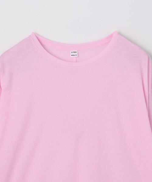 CITEN(シテン)の「<CITEN>シアー ユルTシャツ(Tシャツ/カットソー・レディース・ホワイト/ブラック/ライトブルー/ベージュ/ピンク・FREE)」の6枚目の写真